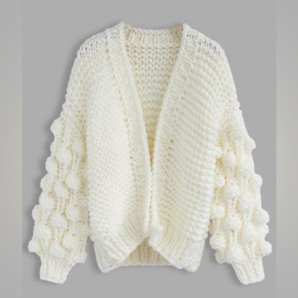 Chunky Knit Cream Fall Cardigan/Sweater